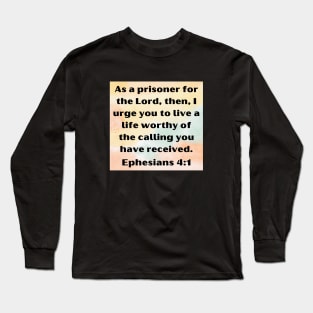 Bible Verse Ephesians 4:1 Long Sleeve T-Shirt